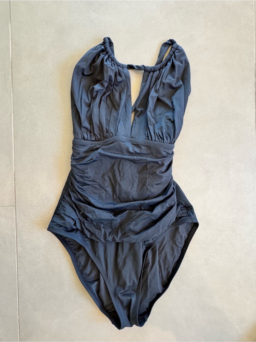 La Blanca Black Ruched One-Piece Swimsuit